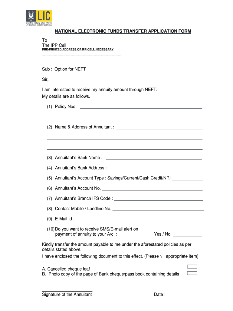 LIC 602 Form Printable