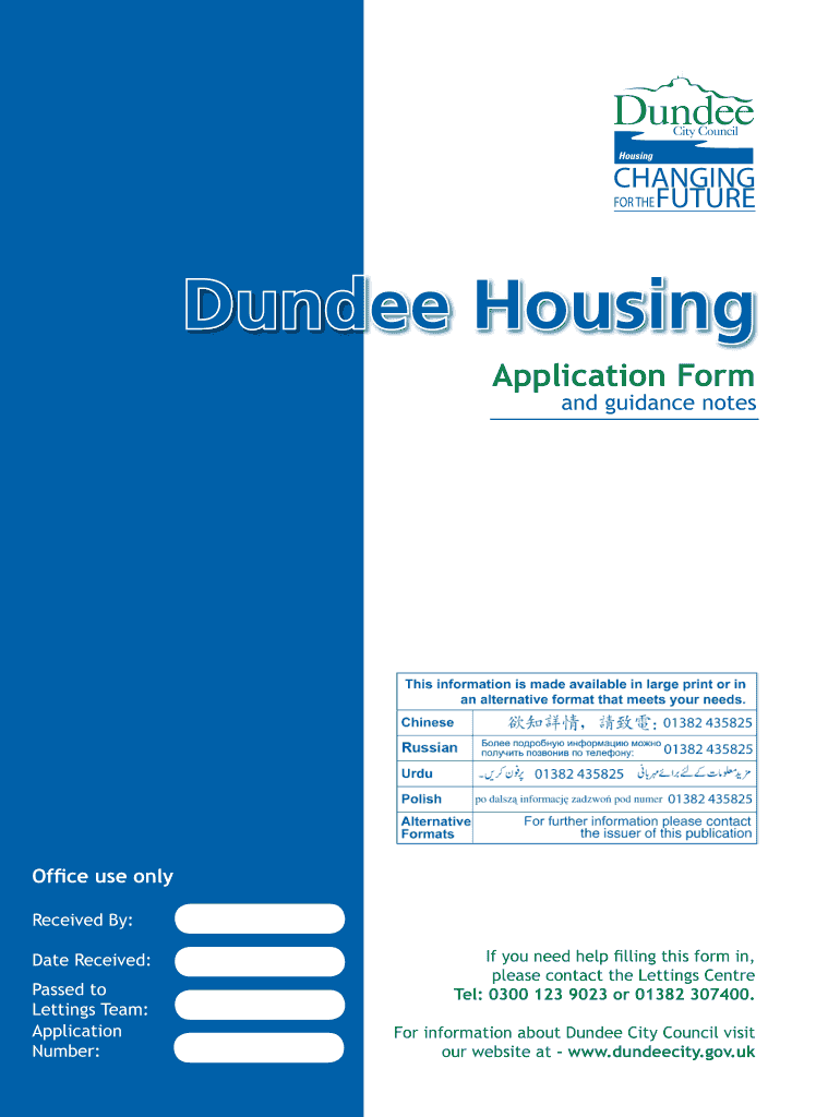 Dundee housing application Fill out & sign online DocHub