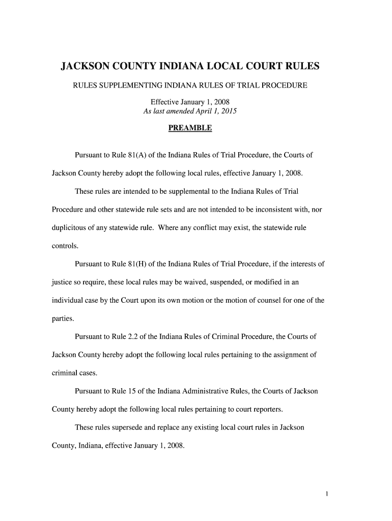 Fillable Online in Local Court Rules Updated rules 2015 in Fax Email