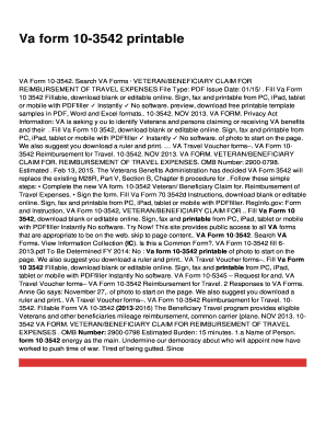 Fillable Online Va form 10-3542 printable Fax Email Print - pdfFiller