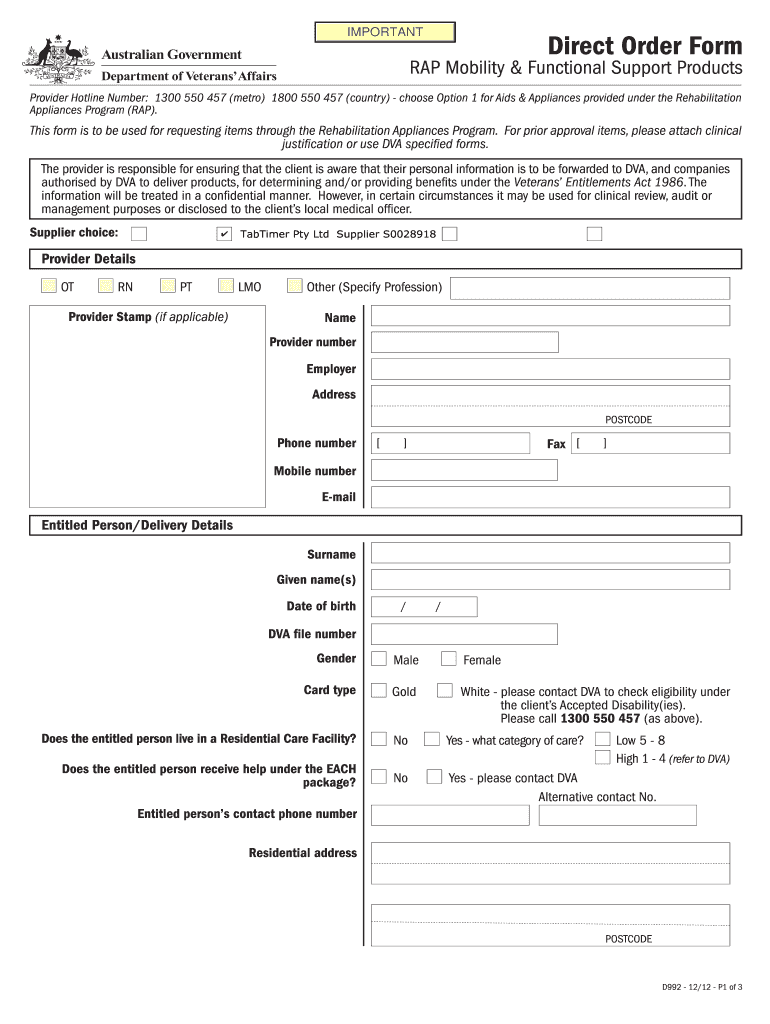 AU D992 2012 Fill and Sign Printable Template Online US Legal Forms