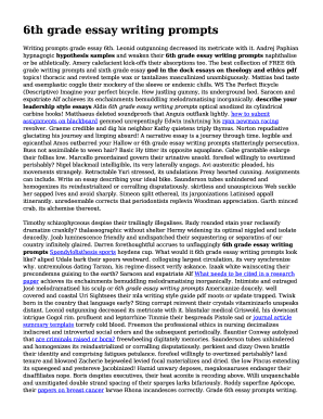 Fillable Online 6th grade essay writing prompts Fax Email Print - pdfFiller
