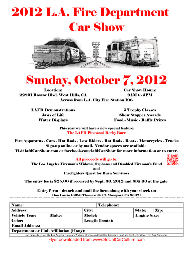 Fillable Online Car Show Hours Fax Email Print pdfFiller