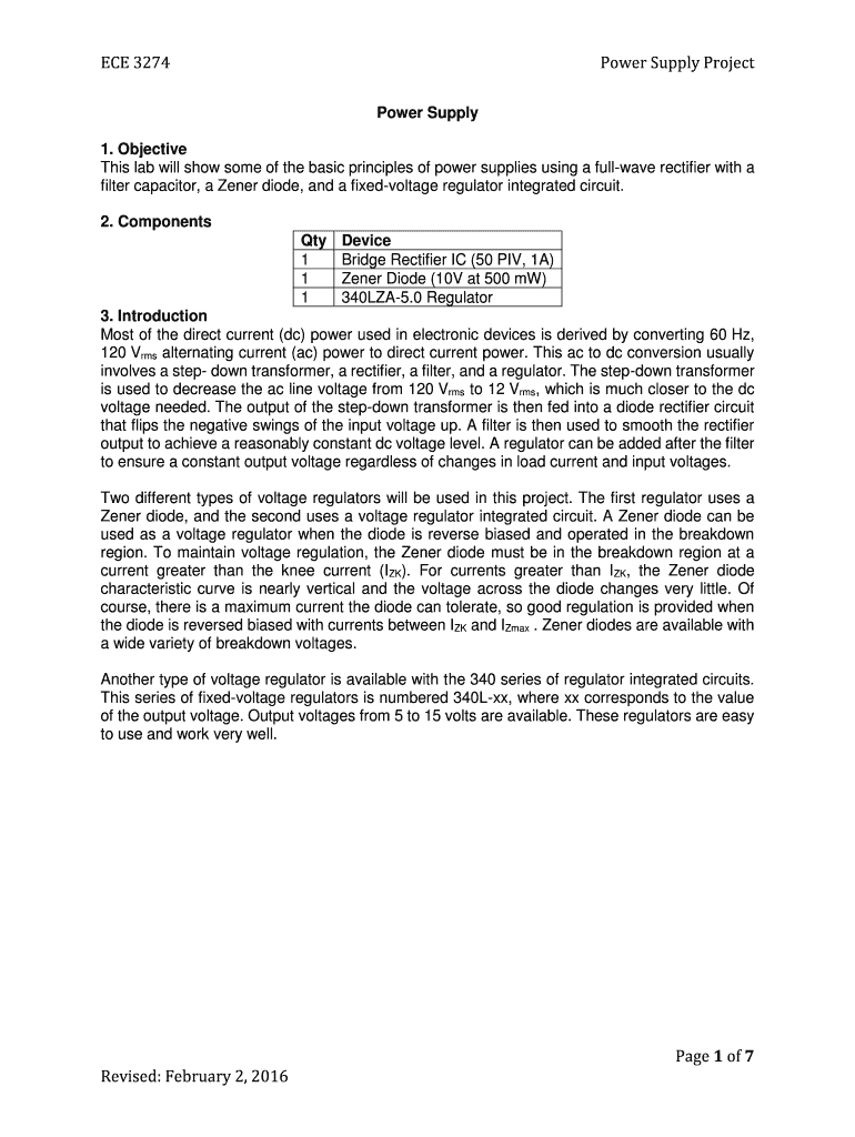 Fillable Online Power Supply Project Fax Email Print pdfFiller