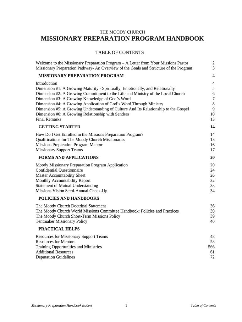 THE MOODY CHURCH Doc Template pdfFiller