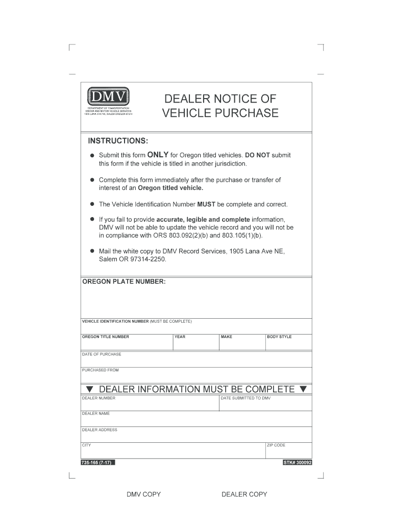 Oregon dmv form 165 online Fill out & sign online DocHub