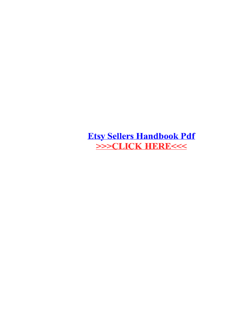 Etsy Seller Handbook Pdf Fill Online, Printable, Fillable, Blank