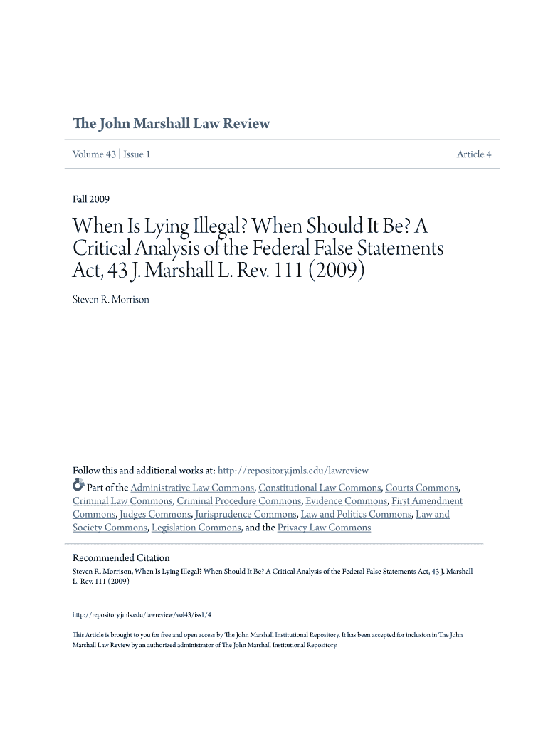 Fillable Online When Is Lying Illegal Fax Email Print pdfFiller