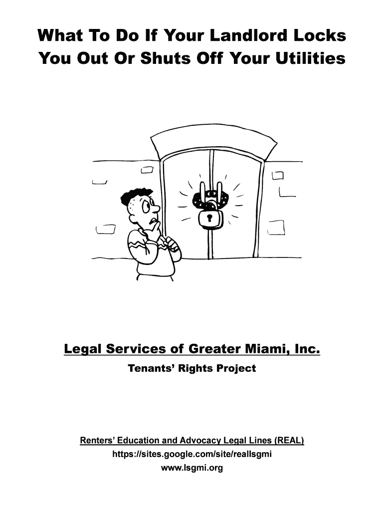 Fillable Online What To Do If Your Landlord Locks Fax Email Print
