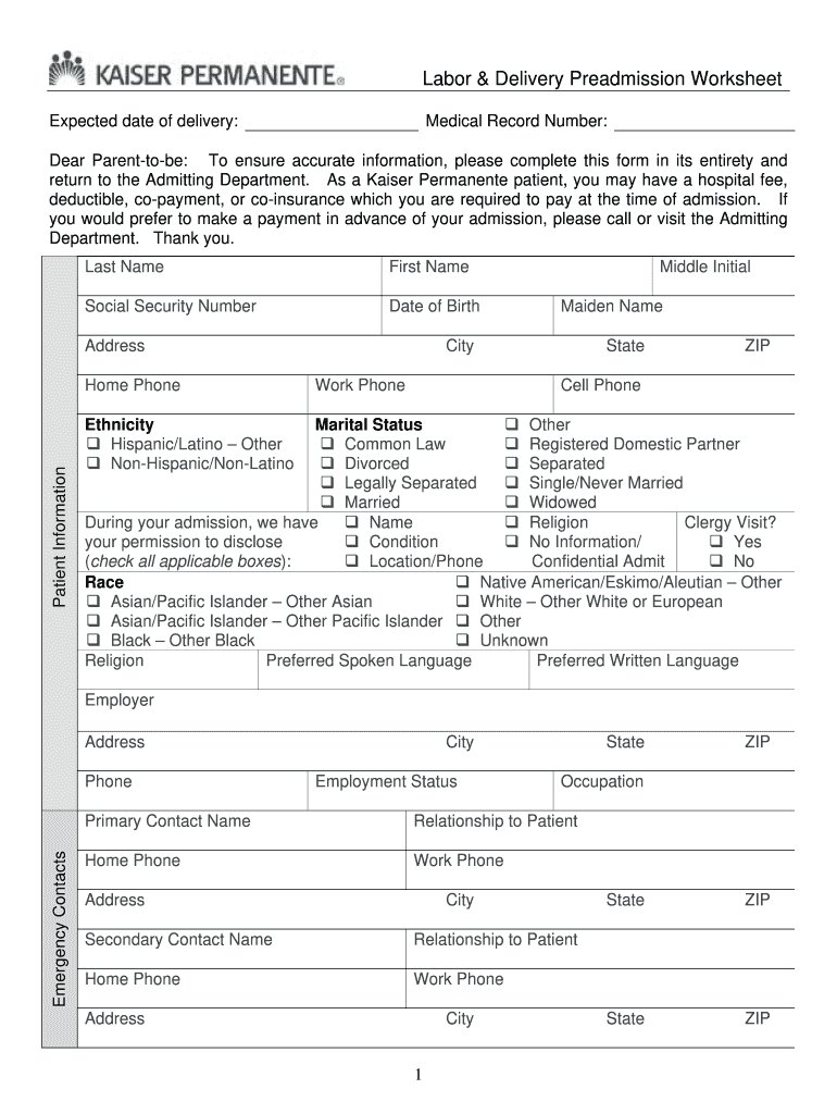 Subscriber on hospital admission form Fill out & sign online DocHub