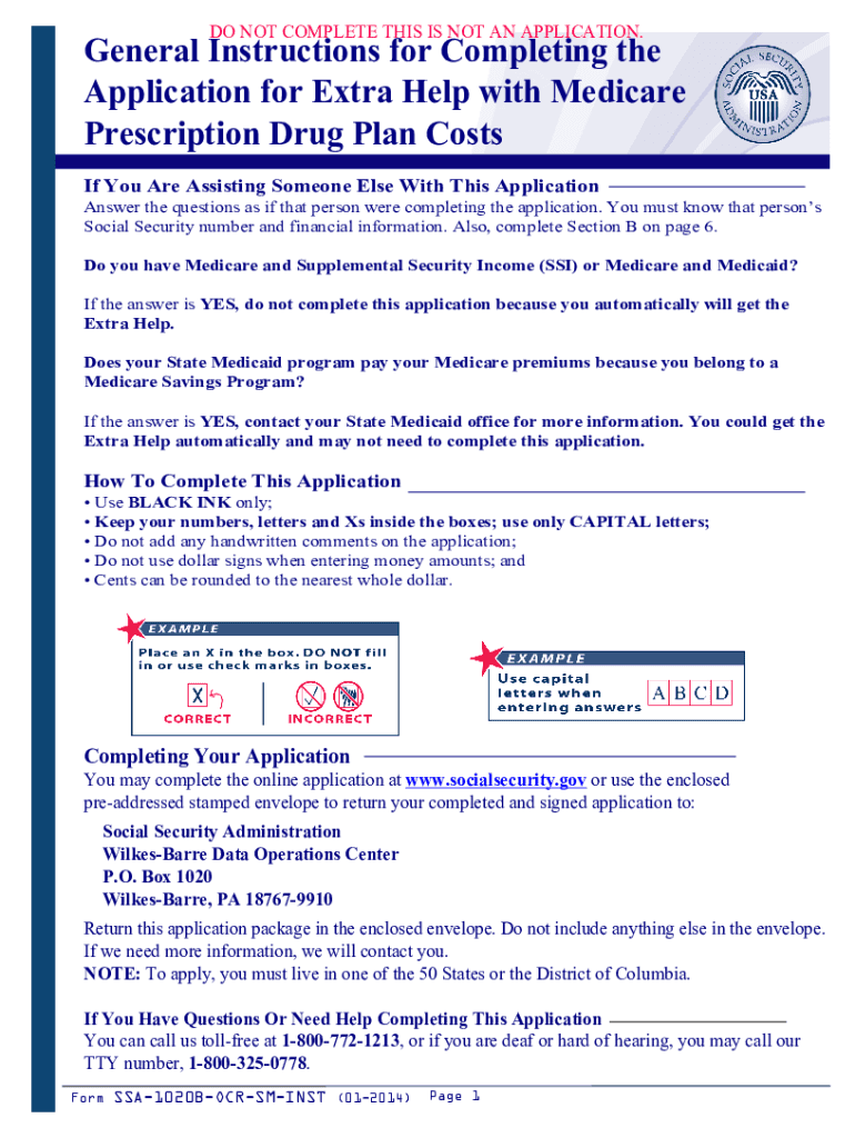 20142025 Form SSA1020BOCRSMINST Fill Online, Printable, Fillable, Blank pdfFiller