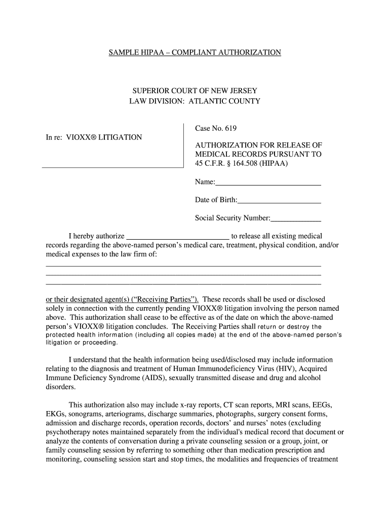 Fillable Online judiciary state nj Sample bhipaab compliant