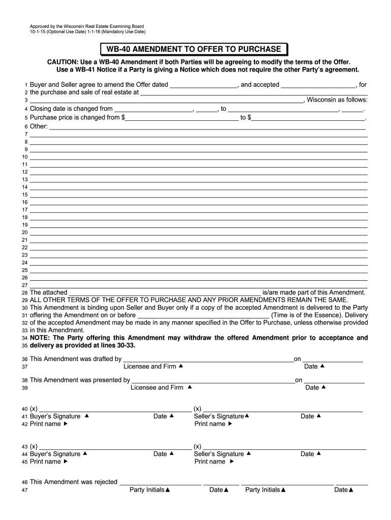 20162024 Form WI WB40 Fill Online, Printable, Fillable, Blank pdfFiller