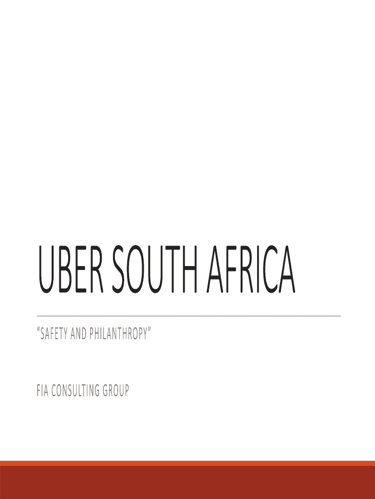 Fillable Online UBER SOUTH AFRICA Fax Email Print pdfFiller