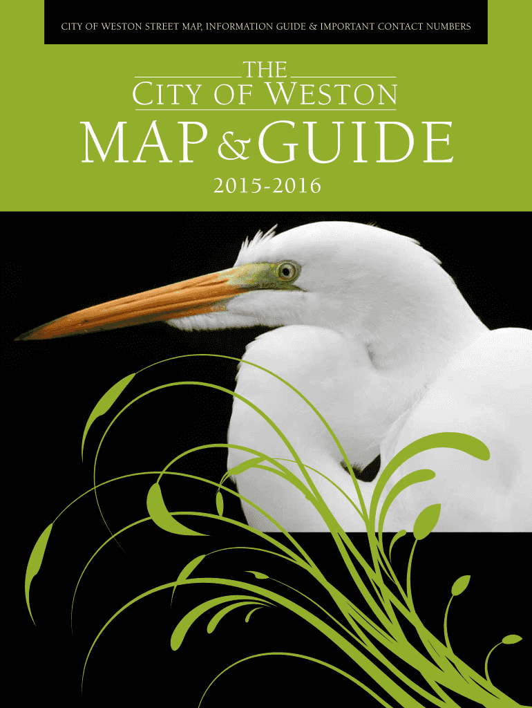 Fillable Online City of Weston Street Map, Information Guide