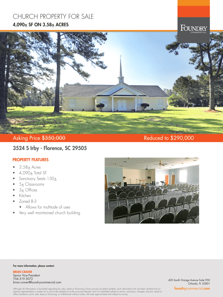 Fillable Online CHURCH PROPERTY FOR SALE Fax Email Print pdfFiller