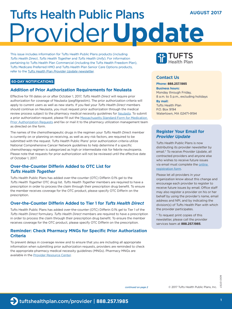 Fillable Online Tufts Health Direct, Tufts Health Together and Tufts