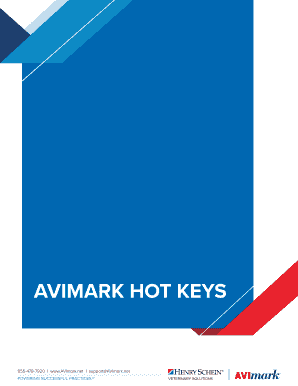 Avimark Hot Keys - Fill Online, Printable, Fillable, Blank | pdfFiller