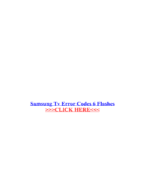 Samsung Tv Blinking Light Codes - Fill and Sign Printable Template Online