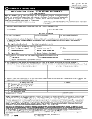 Va Form 21 0845 Fillable - Fill and Sign Printable Template Online