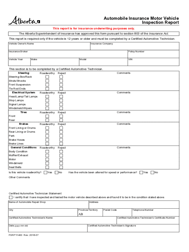 Fillable Online Alberta Vehicle Inspection Registries Direct Inc Fax