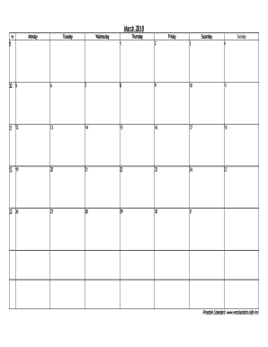 Fillable Online Printable Calendars Fax Email Print - pdfFiller