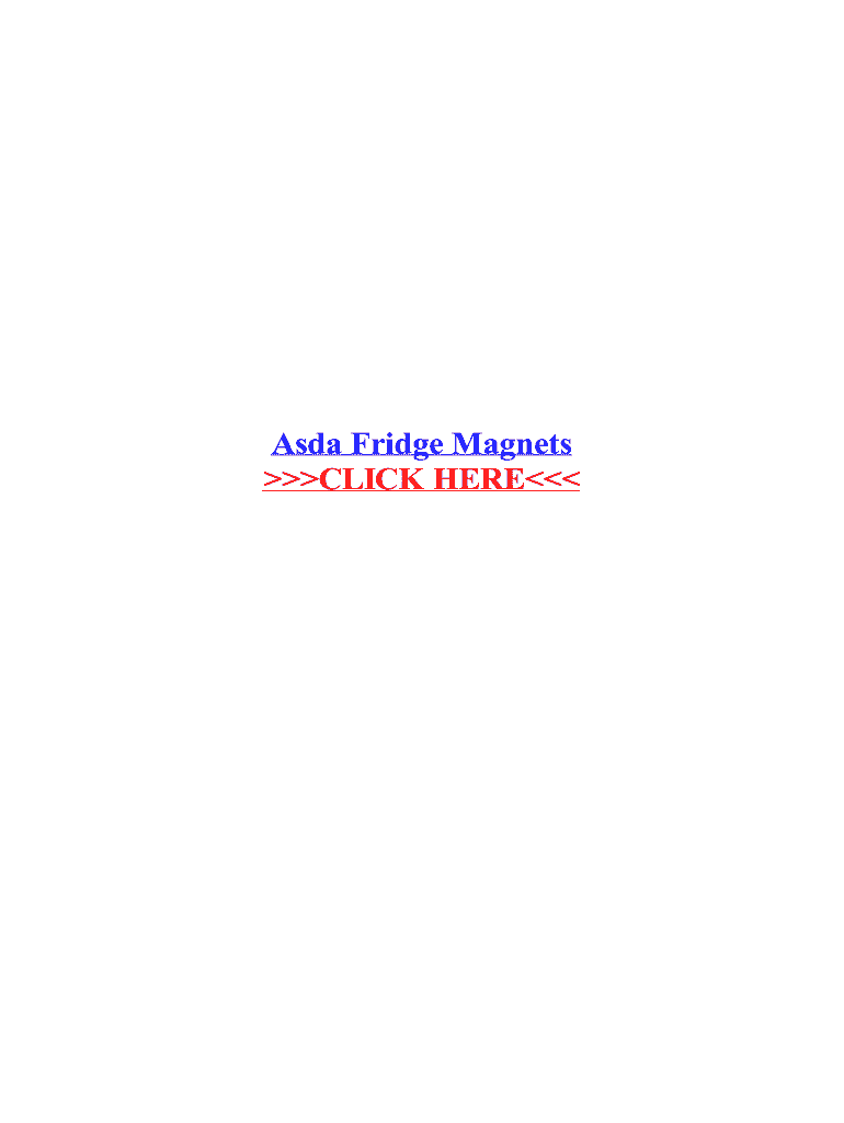 Fridge Asda Fill Online, Printable, Fillable, Blank pdfFiller