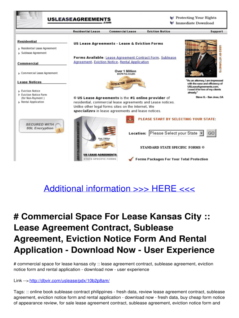 Fillable Online Commercial Space For Lease Kansas City Fax Email