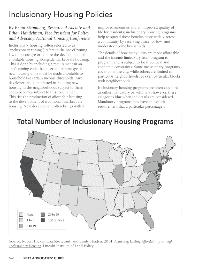 Fillable Online Inclusionary Housing Policies Fax Email Print pdfFiller