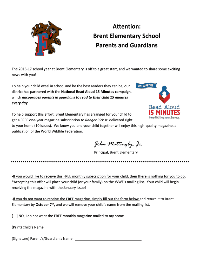 Fillable Online Brent Elementary School Fax Email Print pdfFiller
