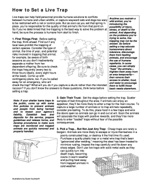 Fillable Online How to Set a Live Trap Fax Email Print - pdfFiller