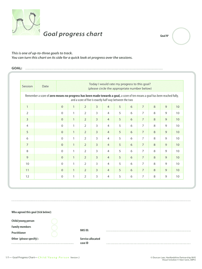 Fillable Online Goal progress chart Fax Email Print pdfFiller