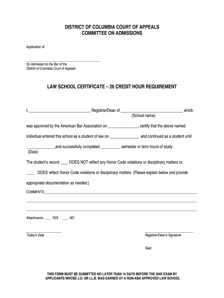 Dc law school form Fill out & sign online DocHub