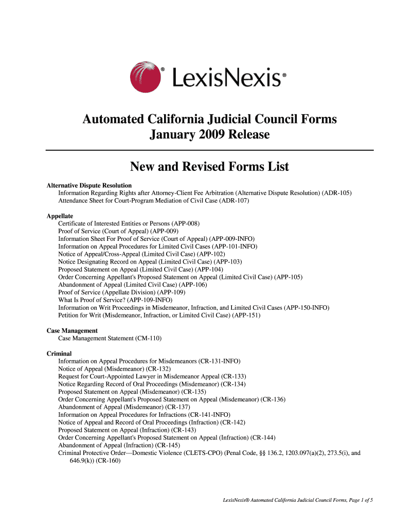 Fillable Online lacba Automated California Judicial Council Forms Fax Email Print pdfFiller