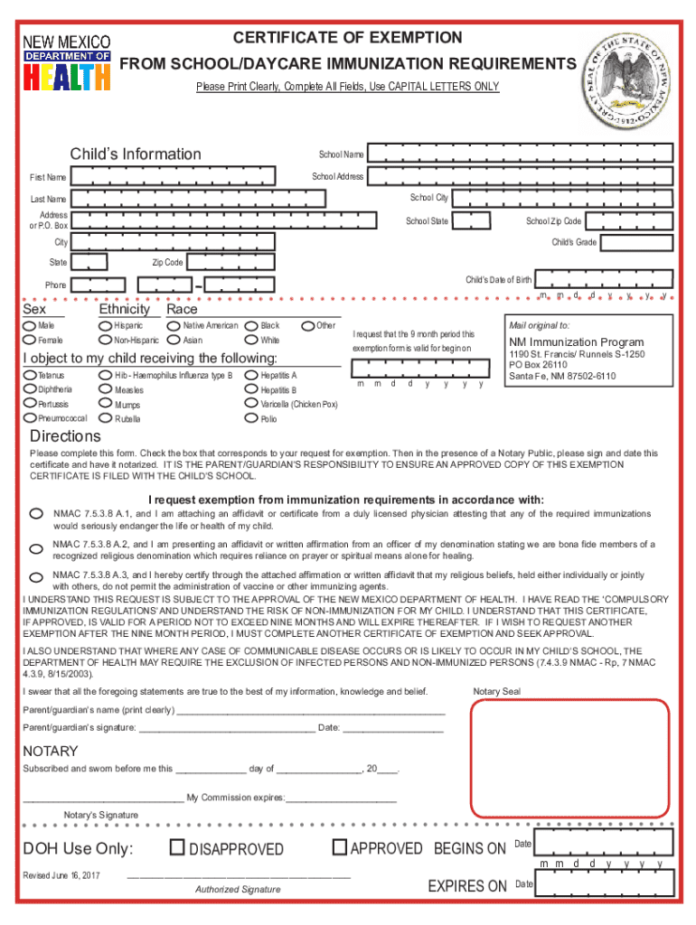 New mexico exemption form Fill out & sign online DocHub