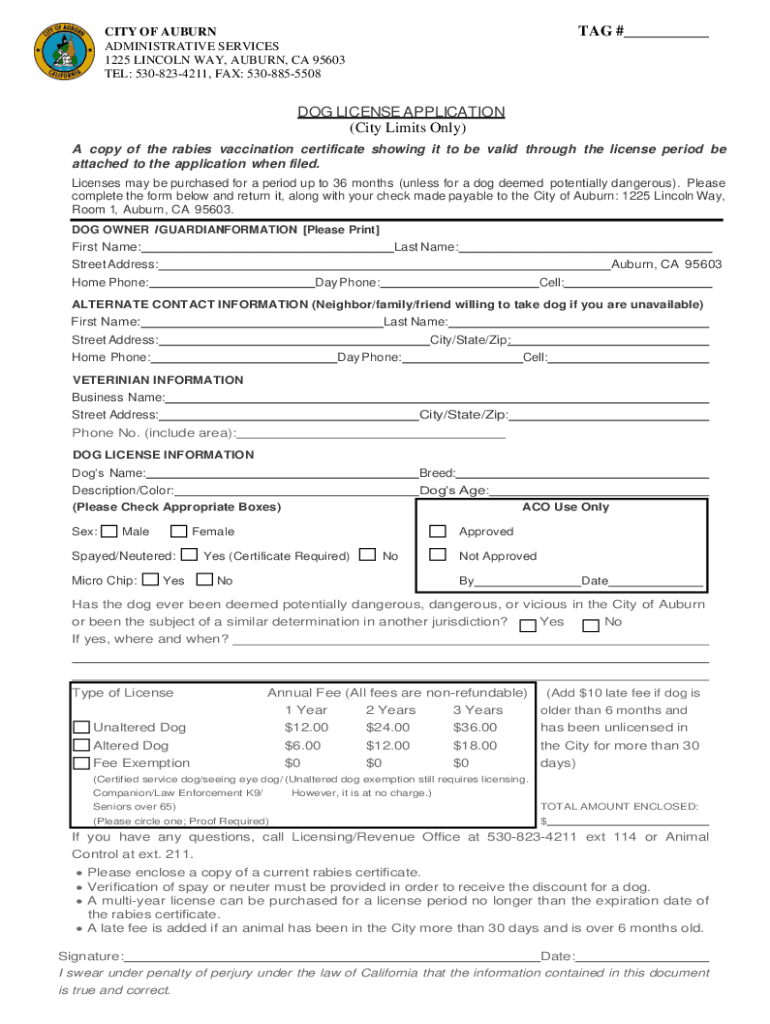 Butte county dog license Fill out & sign online DocHub