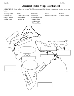 2015-2025 Form Iredell-Statesville School Ancient India Map Worksheet