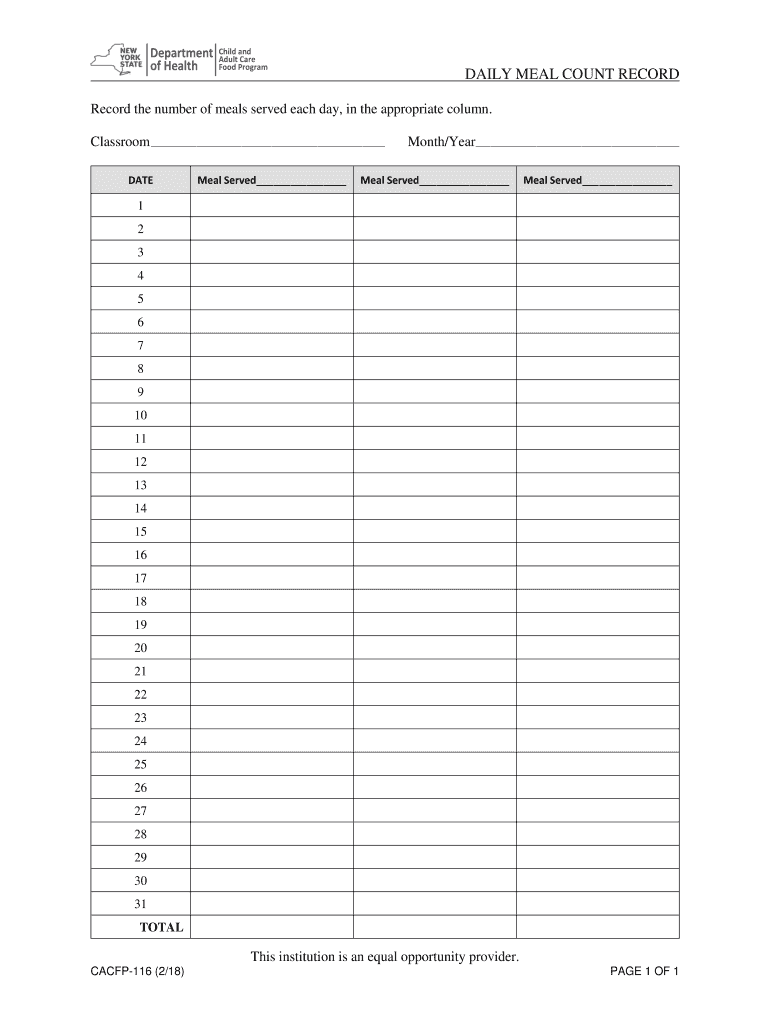 20182025 Form NY CACFP116 Fill Online, Printable, Fillable, Blank pdfFiller