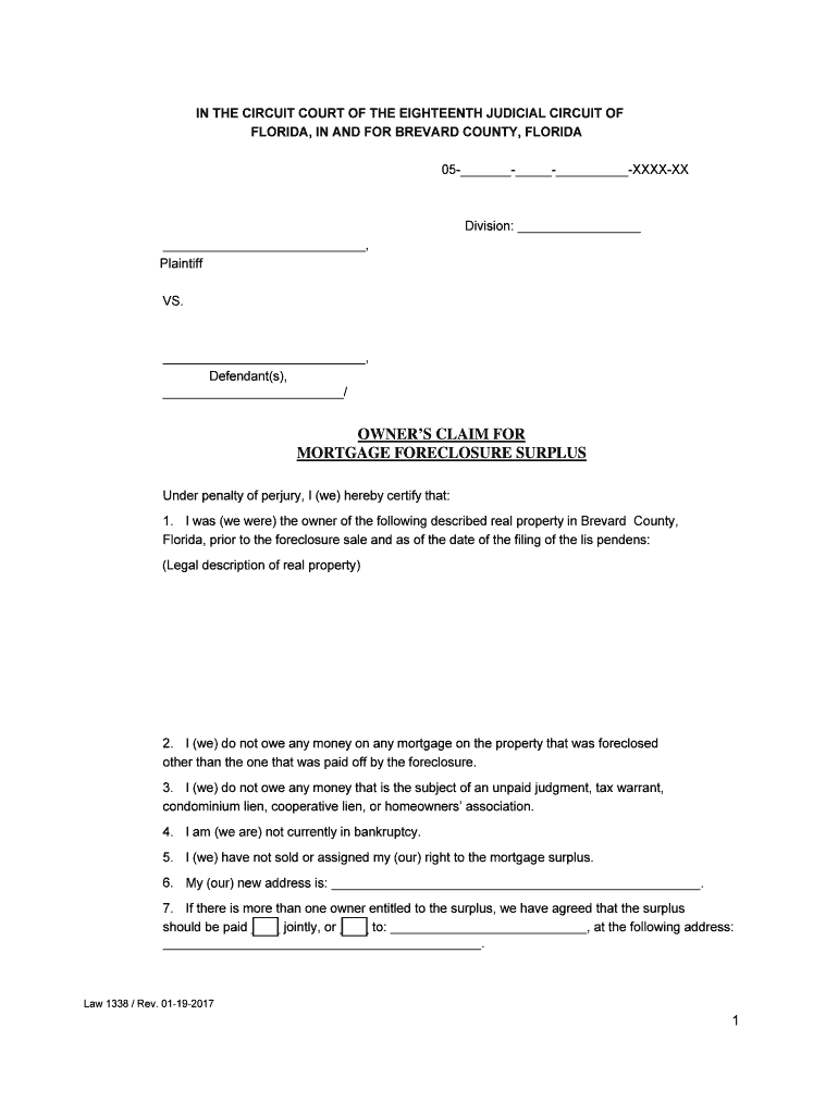 Fillable Online FLORIDA, IN AND FOR BREVARD COUNTY, FLORIDA Fax Email