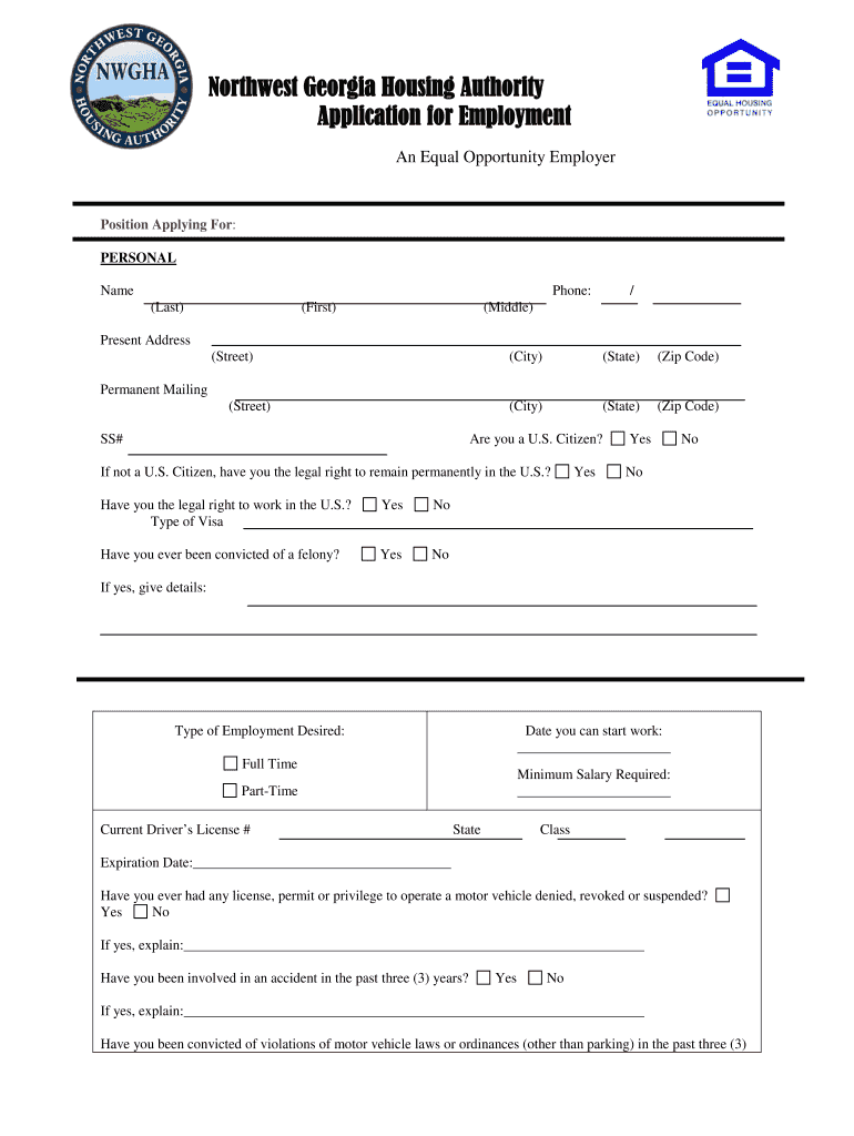 Fillable Online Northwest Housing Authority the Northwest