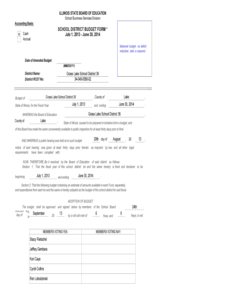 Fillable Online s3 documentcloud Grass Lake School District 36 Fax