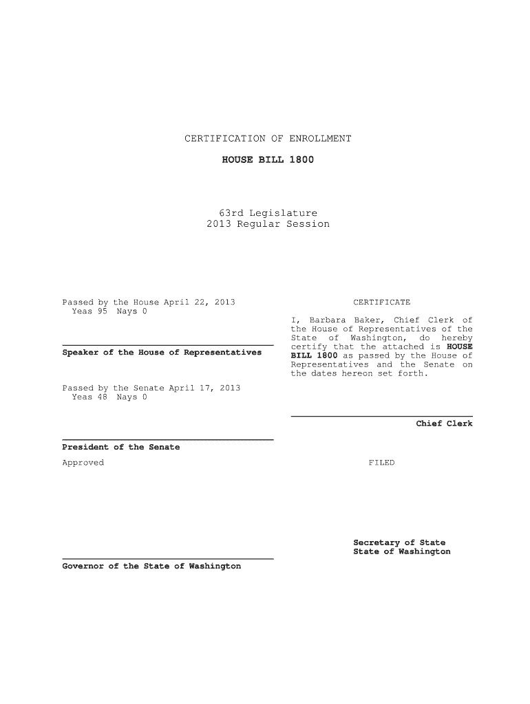 Fillable Online apps leg wa HOUSE BILL 1800 apps leg wa Fax Email Print pdfFiller