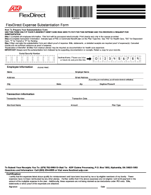 Adp Substantiation Flexible Spending Form - Fill Online, Printable, Fillable, Blank | Pdffiller