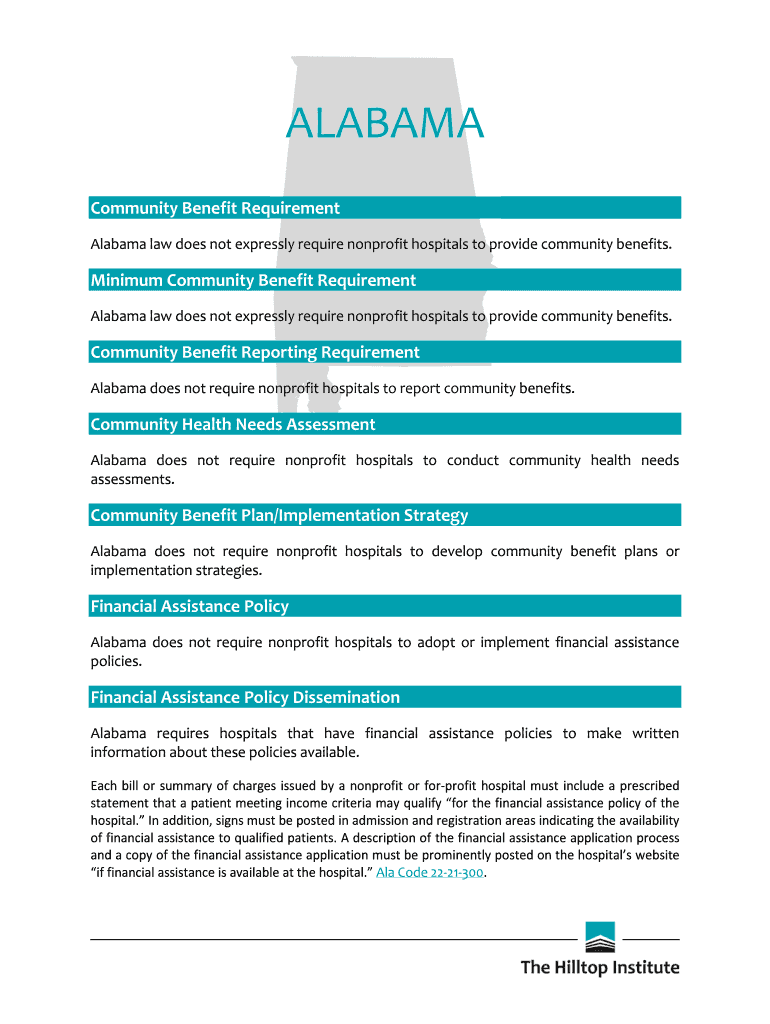 Fillable Online Alabama law does not expressly require nonprofit