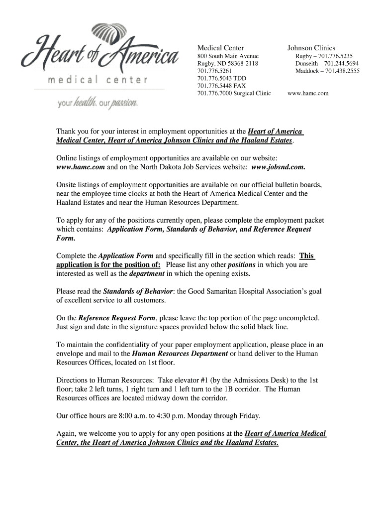 Fillable Online Thank you for your interest in employment opportunities