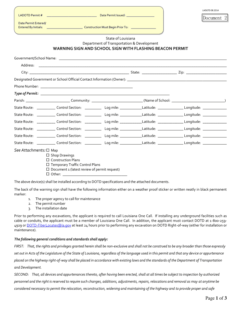 Fillable Online Doc 2 Warning Sign and School Sign with Flashing