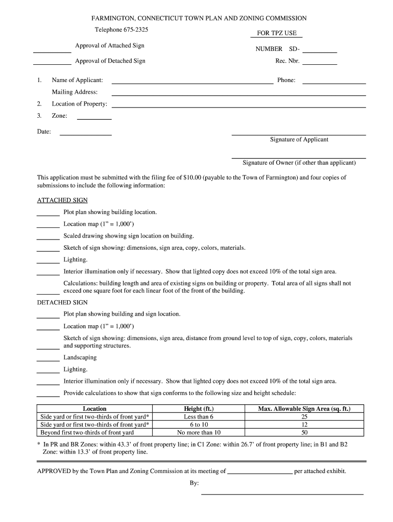 Fillable Online farmingtonct FARMINGTON, CONNECTICUT TOWN PLAN AND