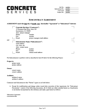 59 Printable Concrete Proposal Template Forms - Fillable Samples in PDF