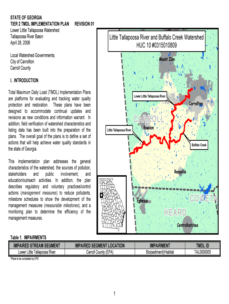 Fillable Online Lower Little Tallapoosa Watershed Fax Email Print