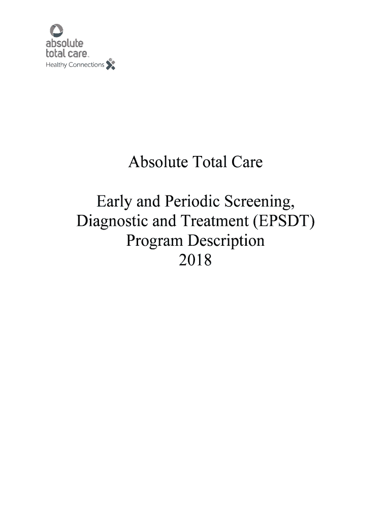 Fillable Online Absolute Total Care Early and Periodic Screening